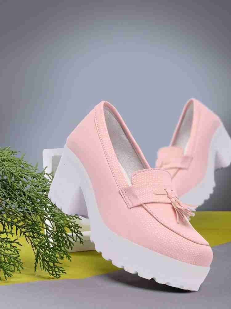 Pink high heel sneakers best sale