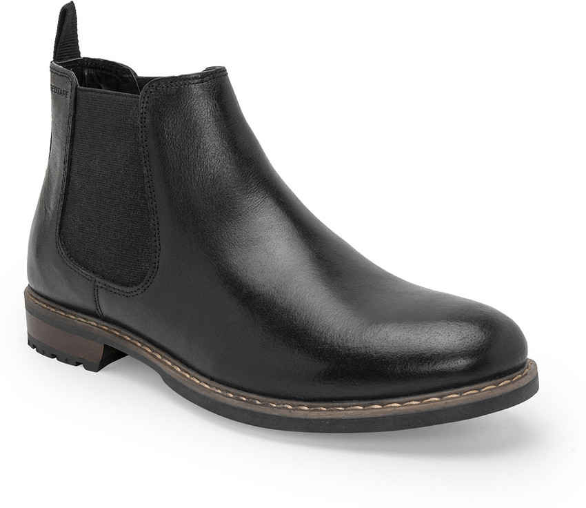 Red tape black chelsea boots outlet