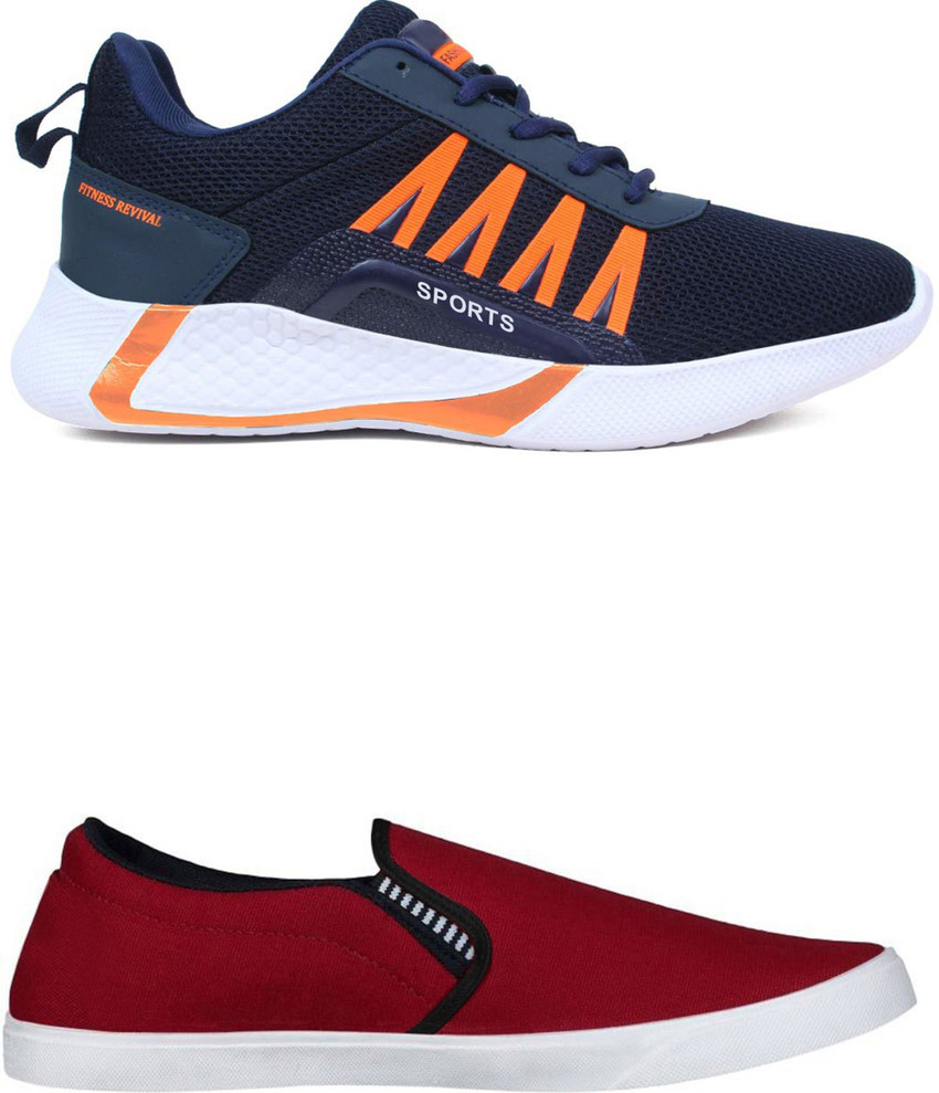 Free Kicks Combo Of 2 Shoes FK 394 FK Fitman Running Shoes For