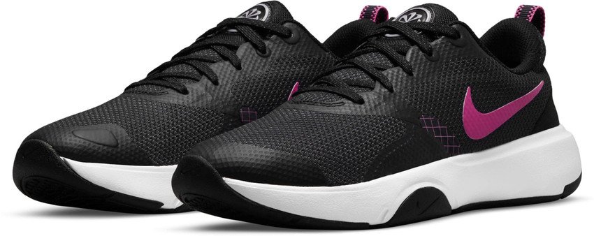 Nike flex black pink sales