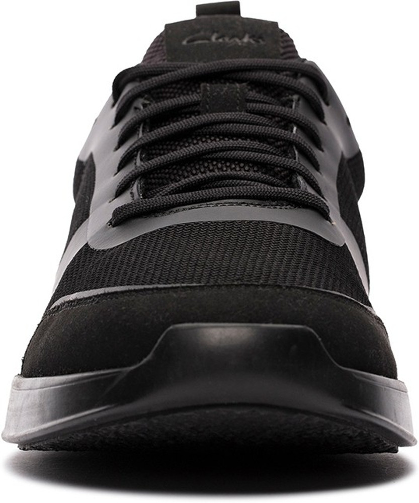 Clarks sneakers mens black discount