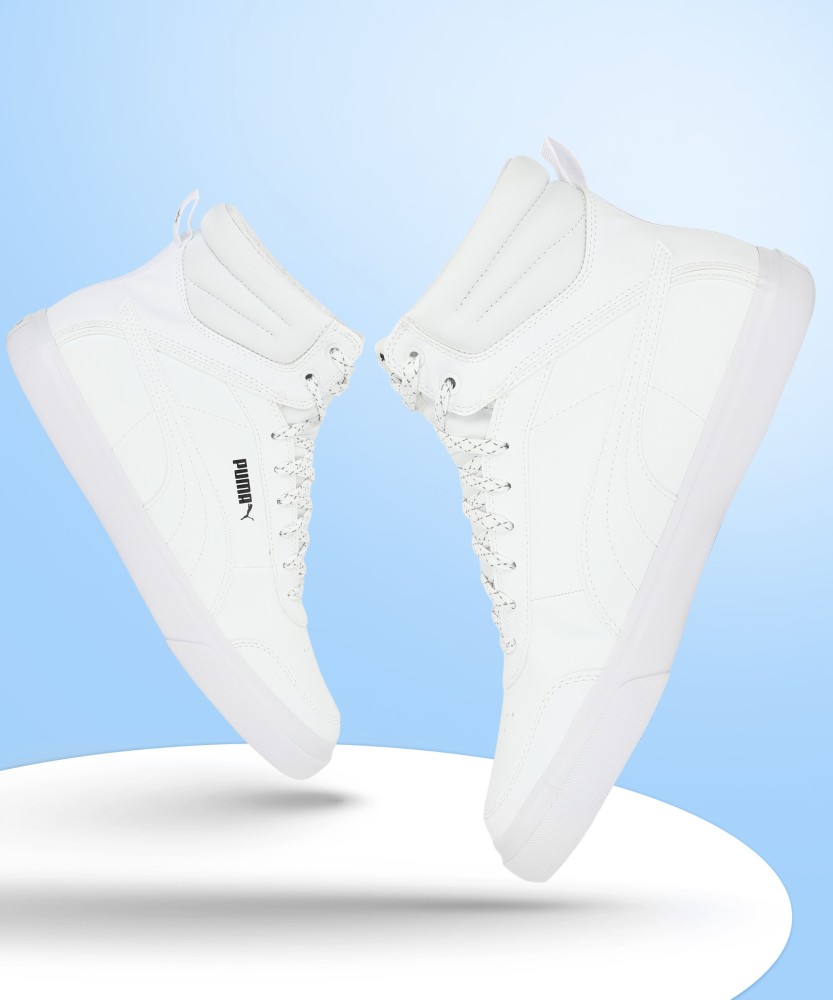 Puma white high top on sale sneakers