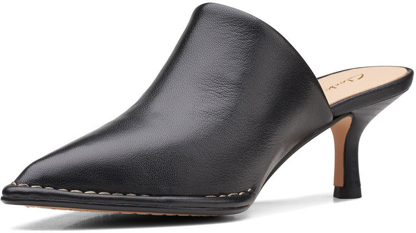 Clarks black sale mules