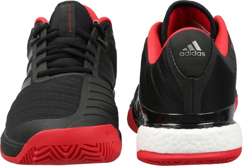 ADIDAS Barricade 2018 Boost Tennis Shoes For Men Buy CBLACK NGTMET SCARLE Color ADIDAS Barricade 2018 Boost Tennis Shoes For Men Online at Best Price Shop Online for Footwears in India Flipkart