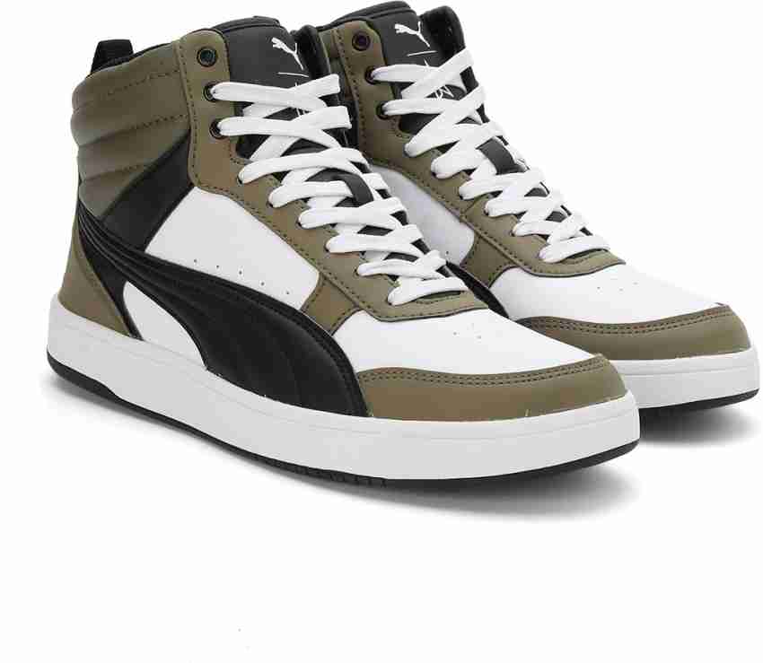 Green and white hot sale high top pumas