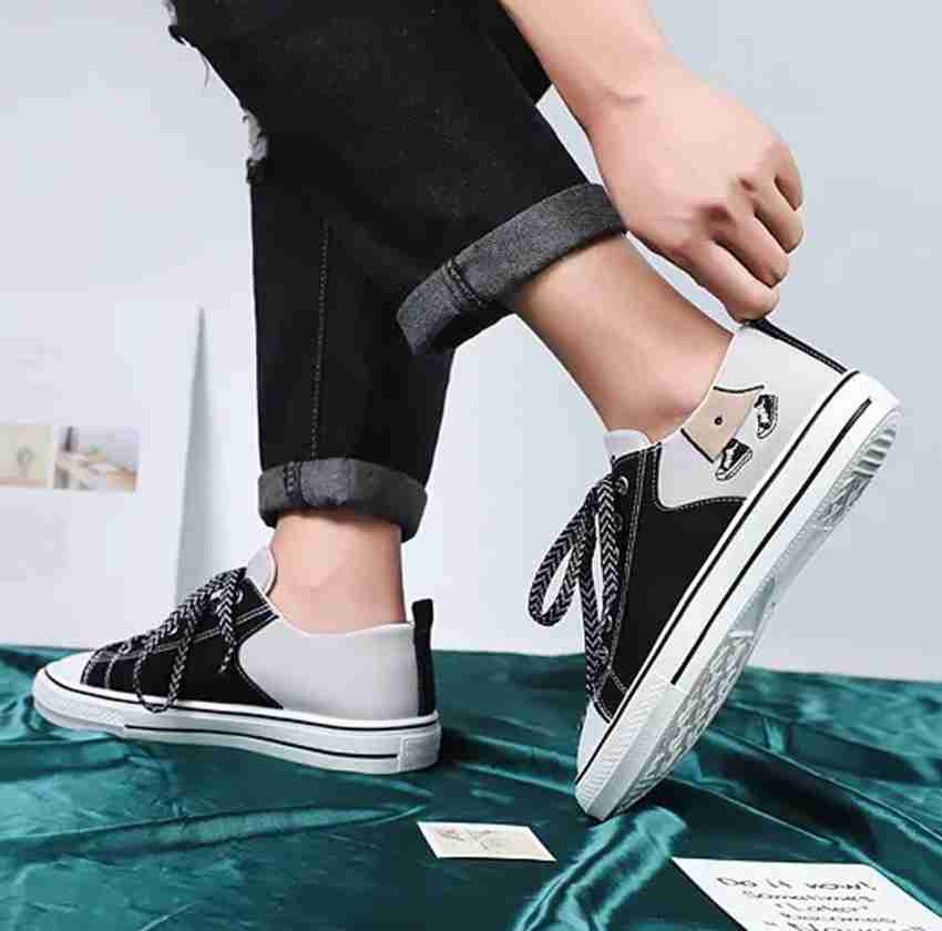 Stylish shop canvas sneakers