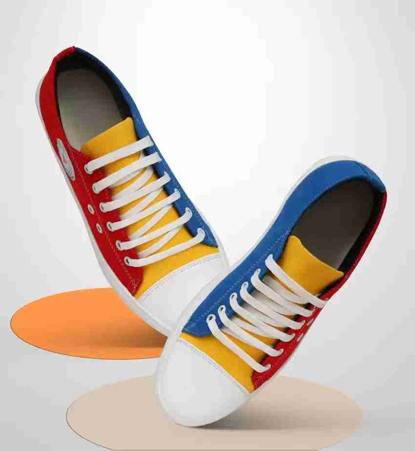 Multicolor canvas shoes clearance