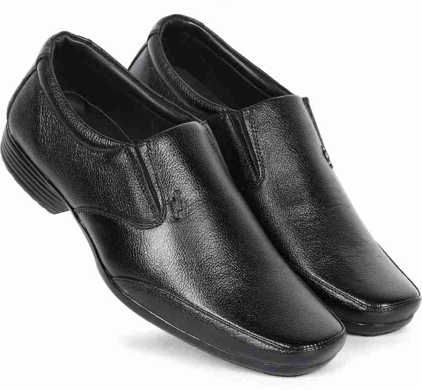 Genuine leather black outlet formal shoes