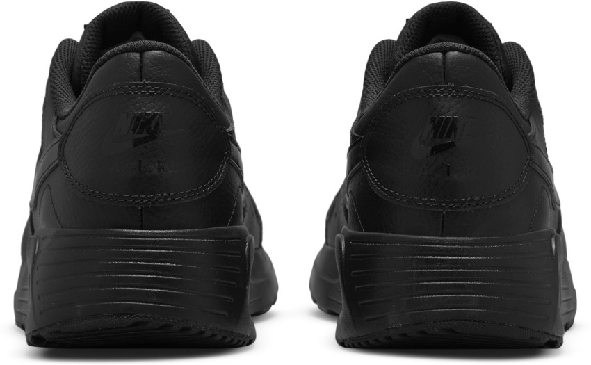 Black nike best sale trainers leather