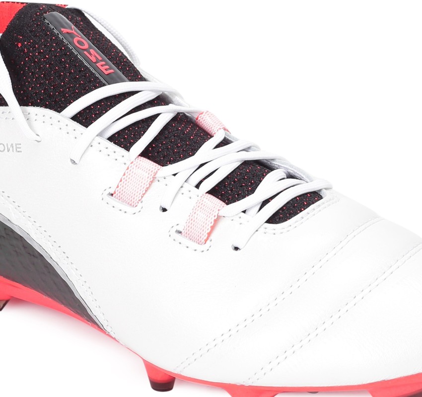 PUMA ONE 17.1 FG Football Shoes For Men Buy Puma White Puma Black Fiery Coral Color PUMA ONE 17.1 FG Football Shoes For Men Online at Best Price Shop Online for Footwears