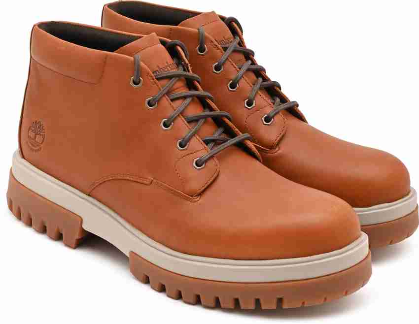 Orange timberlands mens sales