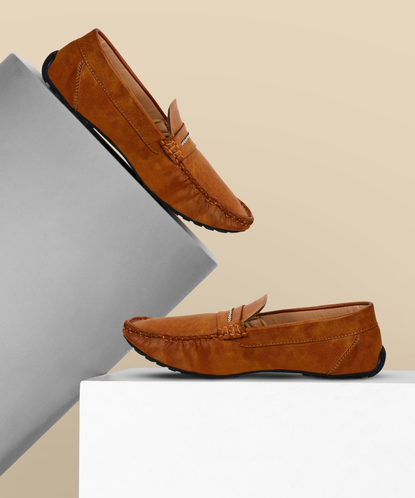 Tan hot sale loafers mens