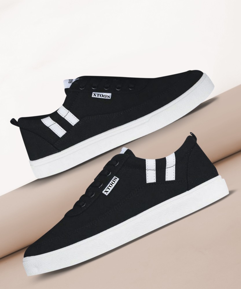 Black casual shoes hot sale flipkart