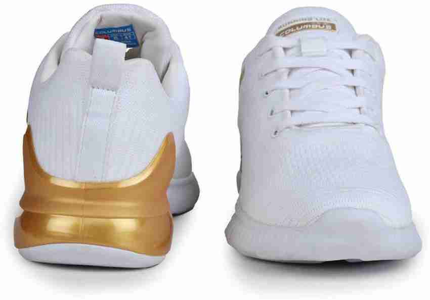 Gold walking store shoes