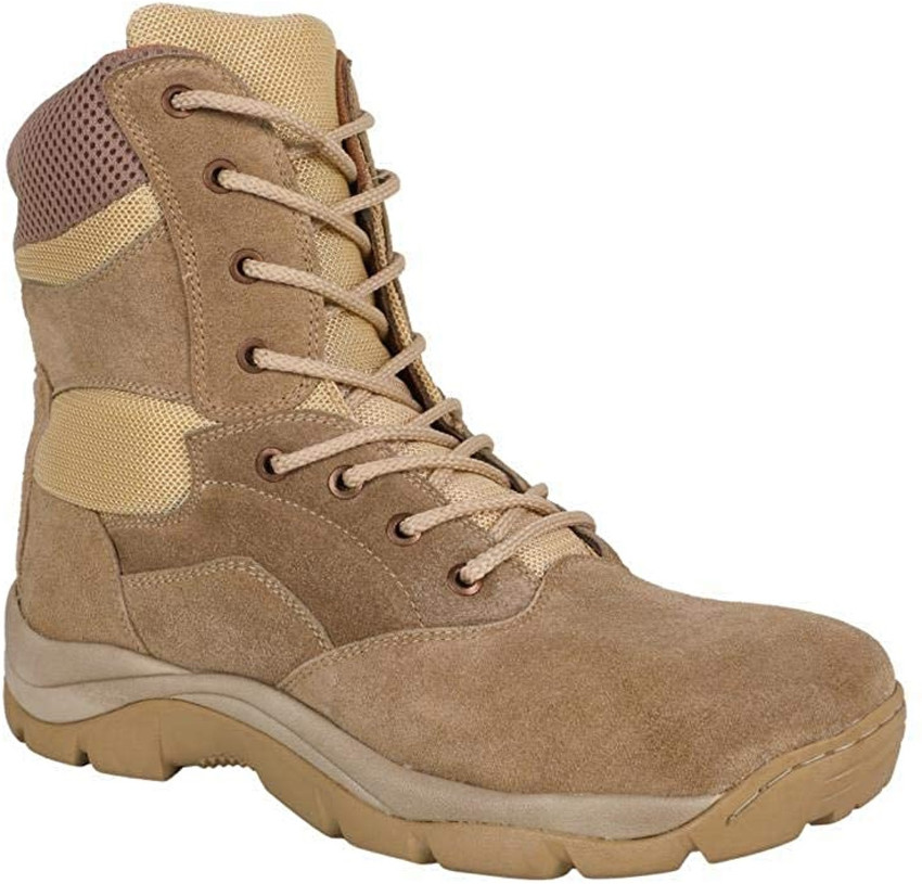 Tan side 2025 zip tactical boots