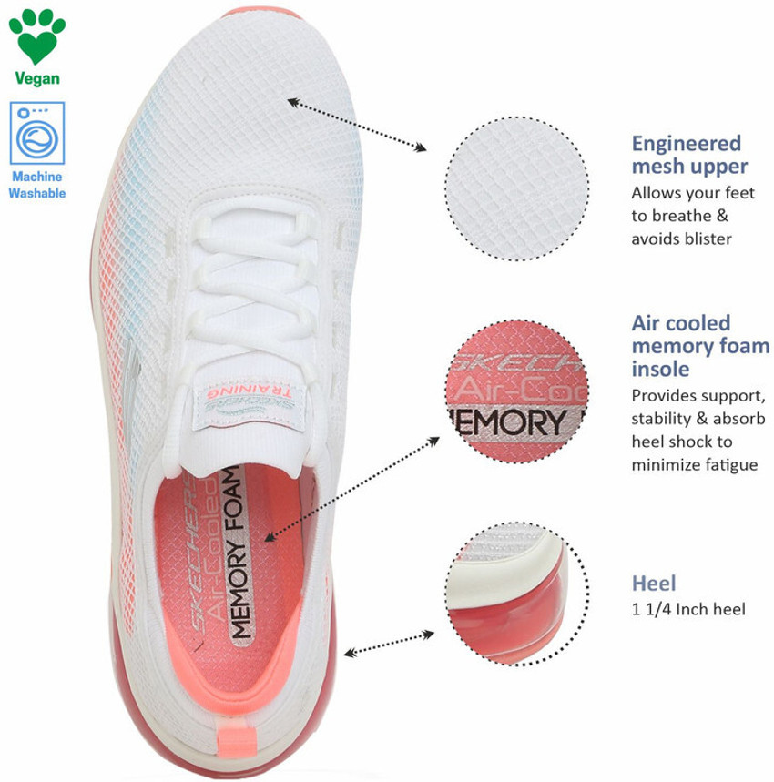 Skechers air cooled sales memory foam 4 inch