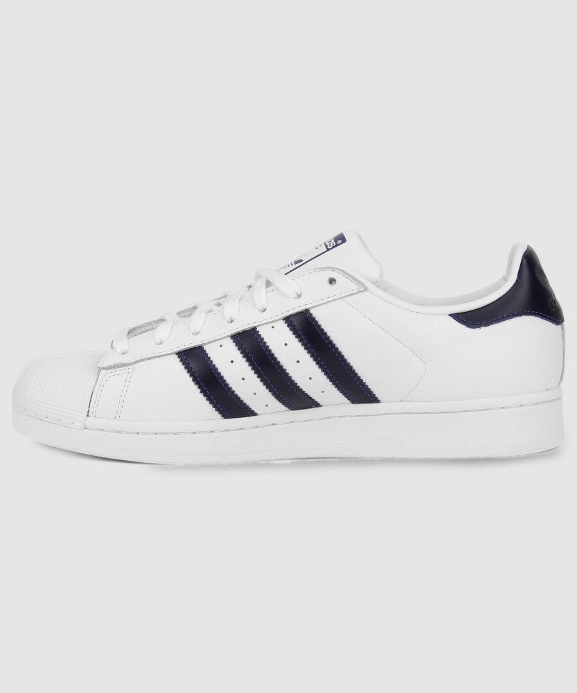 Adidas originals men's superstar 2 trainers white/navy best sale