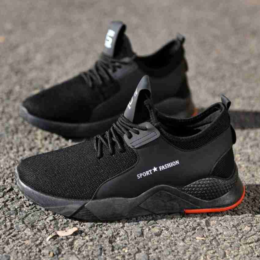 Black sport outlet sneakers