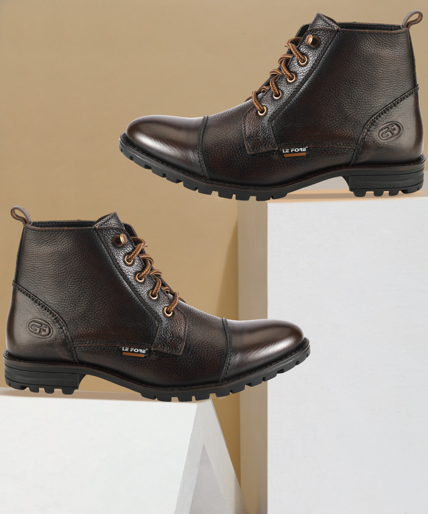 LEFORE 100 Genuine Leather Shoes Boots For Men Buy LEFORE 100 Genuine Leather Shoes Boots For Men Online at Best Price Shop Online for Footwears in India Flipkart
