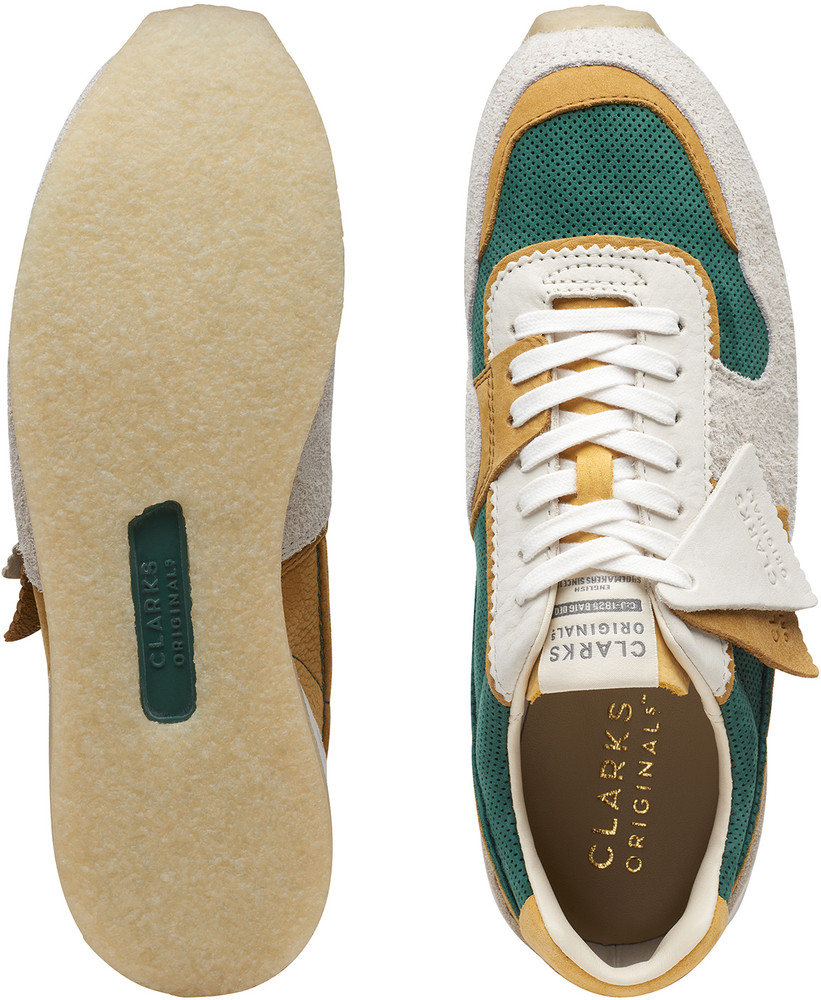 Clarks sneakers orange on sale