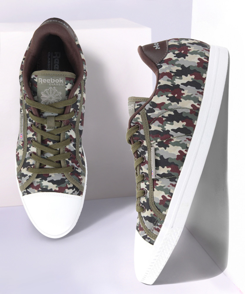 REEBOK Classic Court Canvas Shoes For Men Buy Green Earth Blk Gry Wht Color REEBOK Classic Court Canvas Shoes For Men Online at Best Price Shop Online for Footwears in