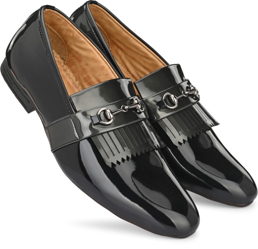 Gucci mens patent hot sale leather shoes