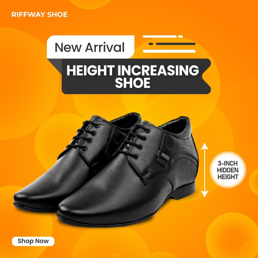 Cenvo 3 Inch Height increasing Formal Leather Derby Shoes for all