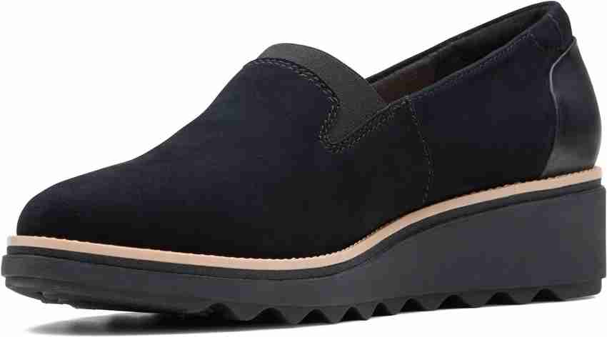 CLARKS Sharon Dolly Black Sde Casuals For Women Buy CLARKS