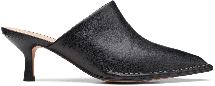 Clarks womens sale black mules