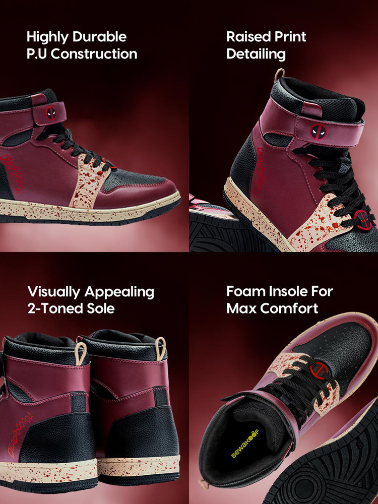 deadpool high top sneaker