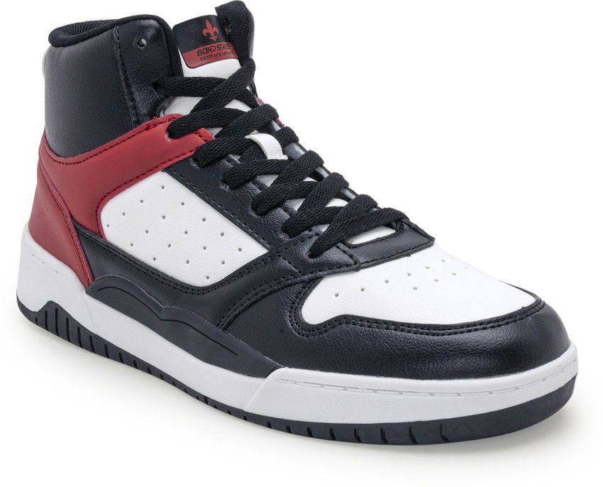 Red Tape Men Colourblocked PU High-Top Sneakers