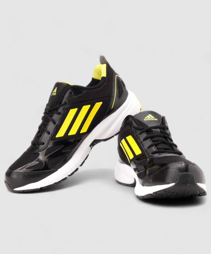 Black and yellow adidas shoes mens best sale