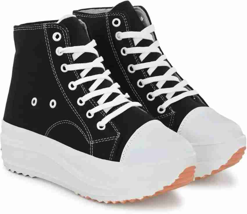 Canvas high ankle shoes top