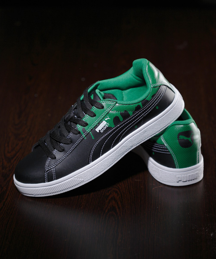 PUMA Basket City DP Sneakers For Men Buy Puma Black Amazon Green Color PUMA Basket City DP Sneakers For Men Online at Best Price Shop Online for Footwears in India