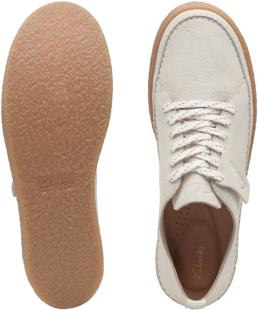 Mens white sale clarks shoes