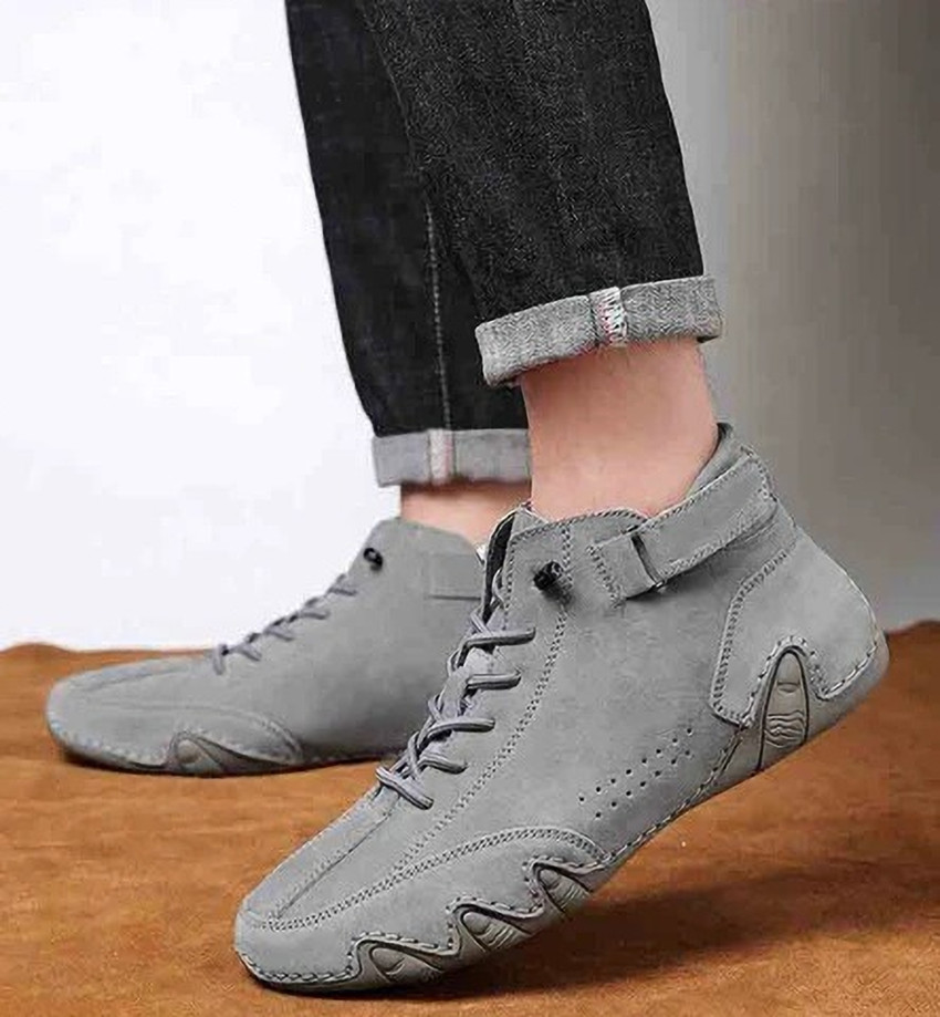 Zixer Premium Italian Heritage Suede Velcro Leather Casual Sneakers for Men s High Top Outdoors For Men Buy Zixer Premium Italian Heritage Suede Velcro Leather Casual Sneakers for Men s High Top Outdo...