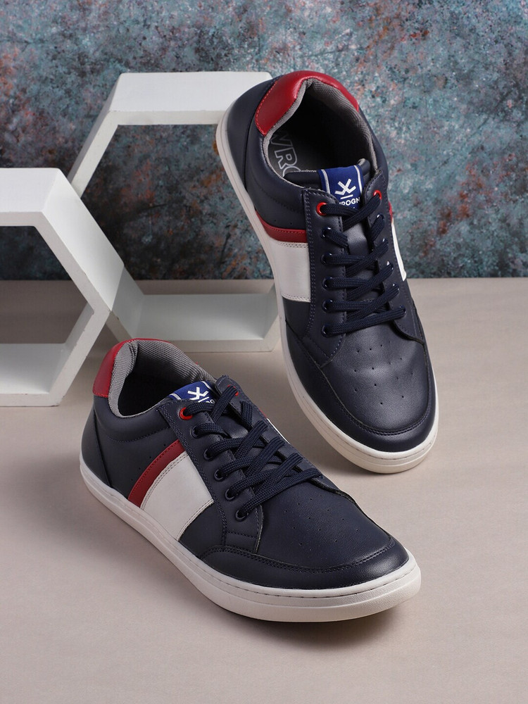 High Top Wrogn Shoes Official Website Footwears Wrogn Men Navy Blue Sneakers  Buy Navy Blue Casual