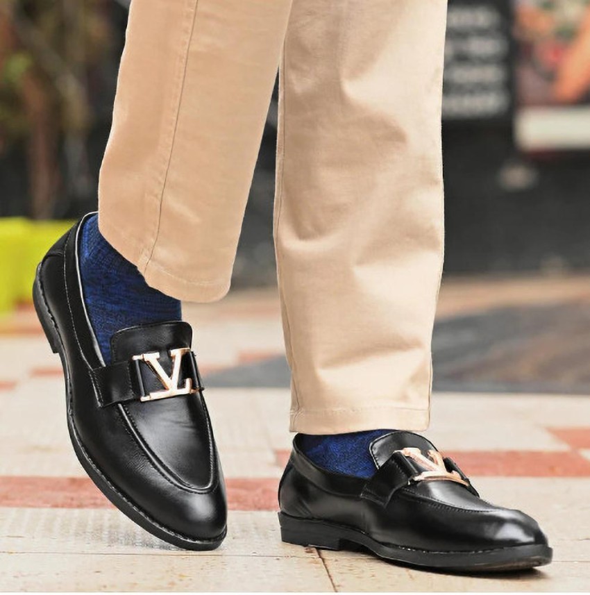 Men Black Louis Vuitton Formal Shoes