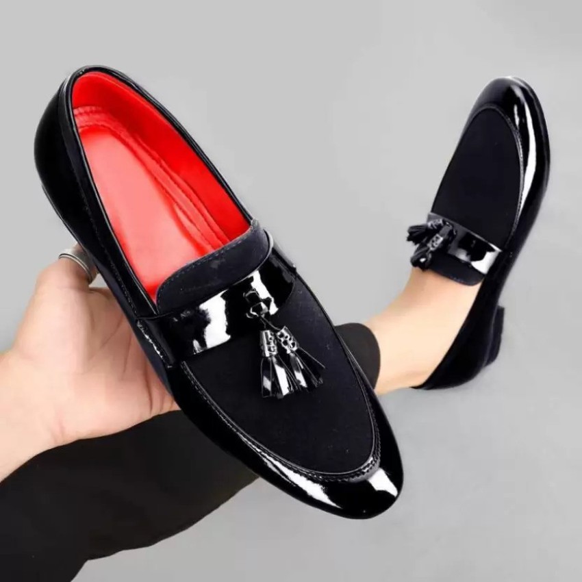 Loafers with fur mens new arrivals