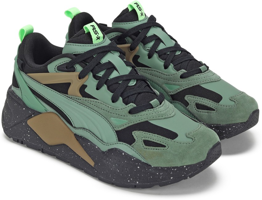 Puma rs x mens black clearance green