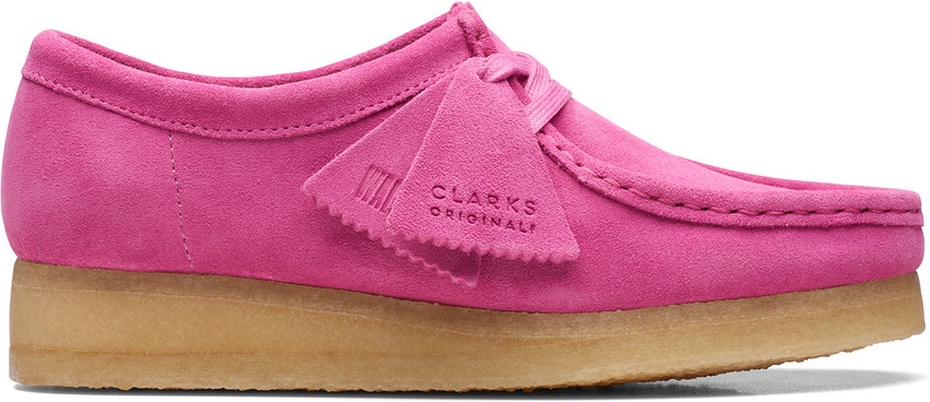 CLARKS Wallabee. Pink Suede Casuals For Women - Buy CLARKS 