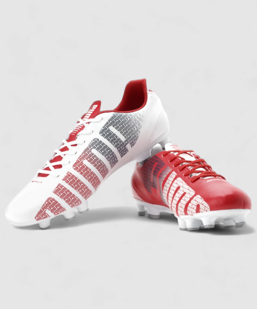 PUMA evoSPEED 5.3 FG Football Shoes For Men Buy White High Risk Red Estate Blue Color PUMA evoSPEED 5.3 FG Football Shoes For Men Online at Best Price Shop Online