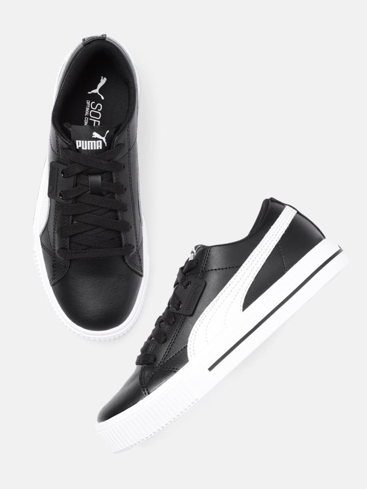 All black deals leather pumas