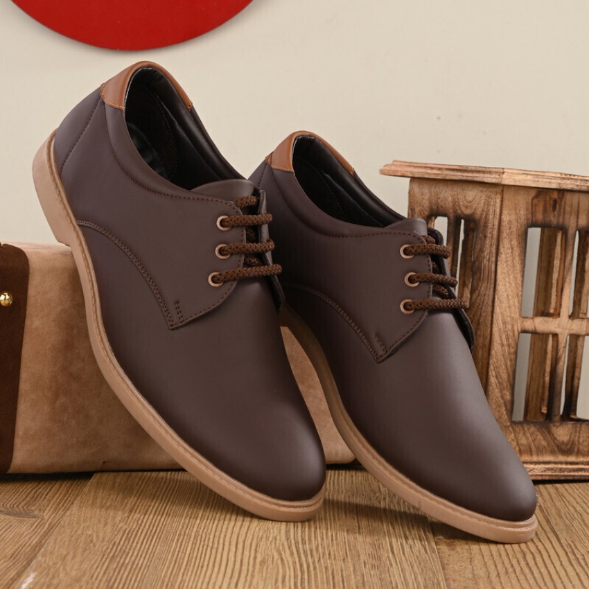 Brown semi casual shoes online