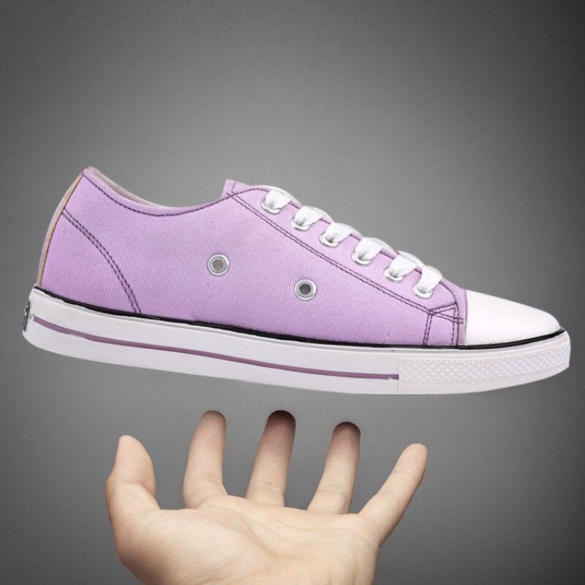 Purple best sale canvas sneakers