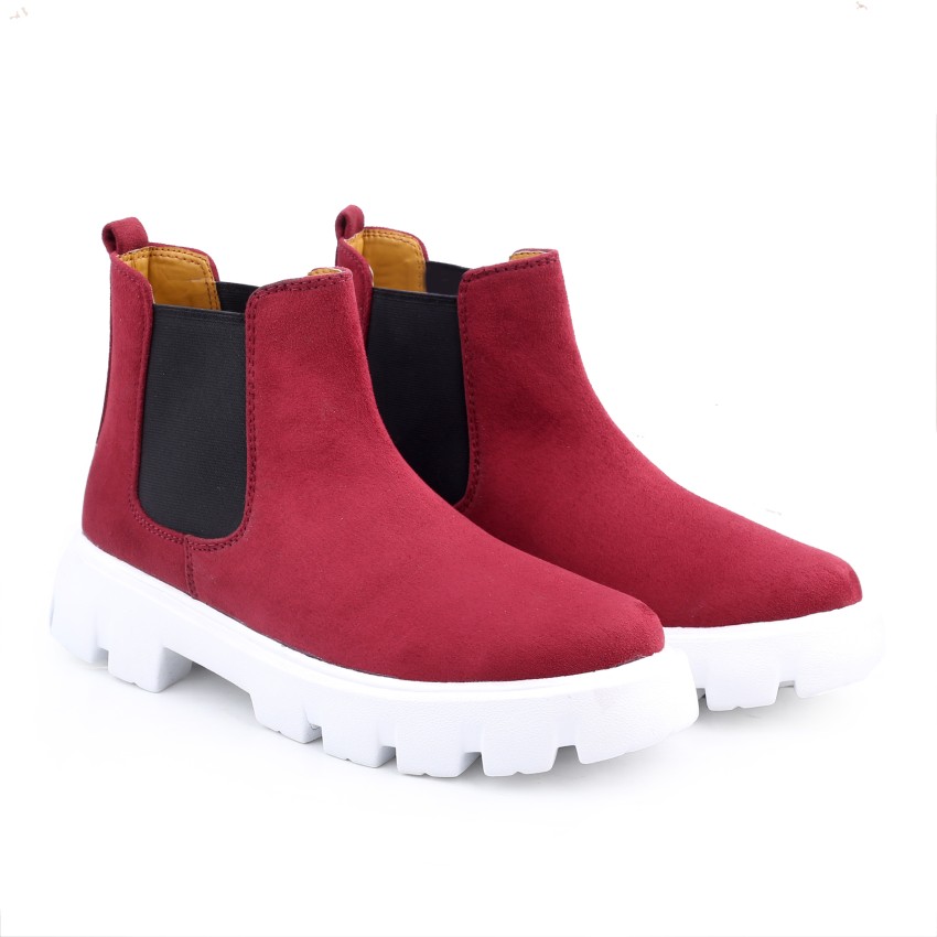 Mens red suede chelsea boots best sale