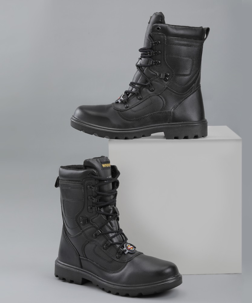 Men Buckle Decor Front Motocycle Boots, Anti-skid High-top Boots With Side  Zippers For Outdoor