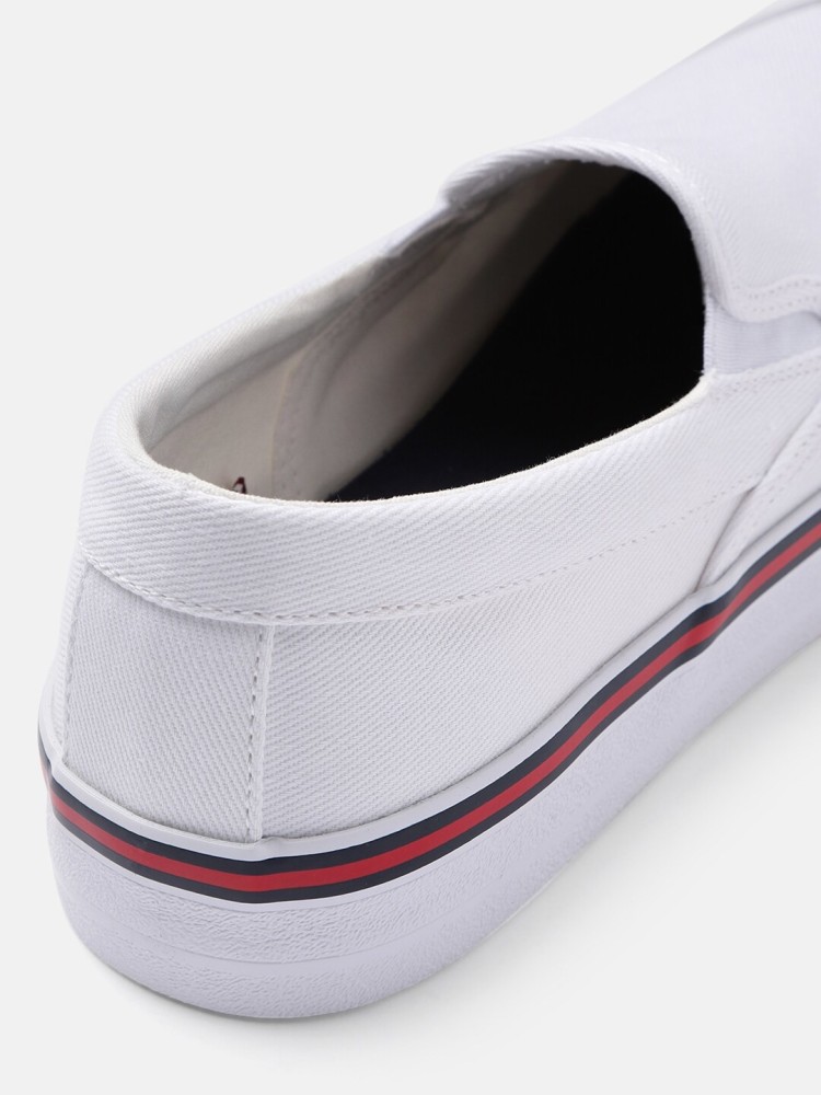 Tommy hilfiger white hot sale slip ons