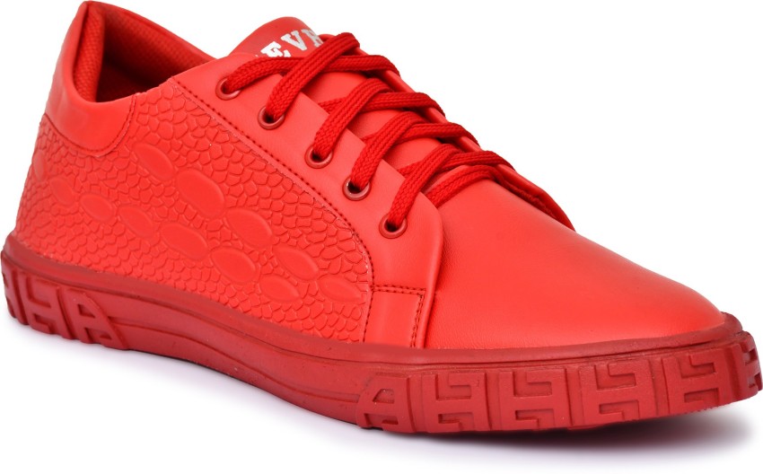 My Walk Trending Shoes, Partywear Red Sneakers For Men