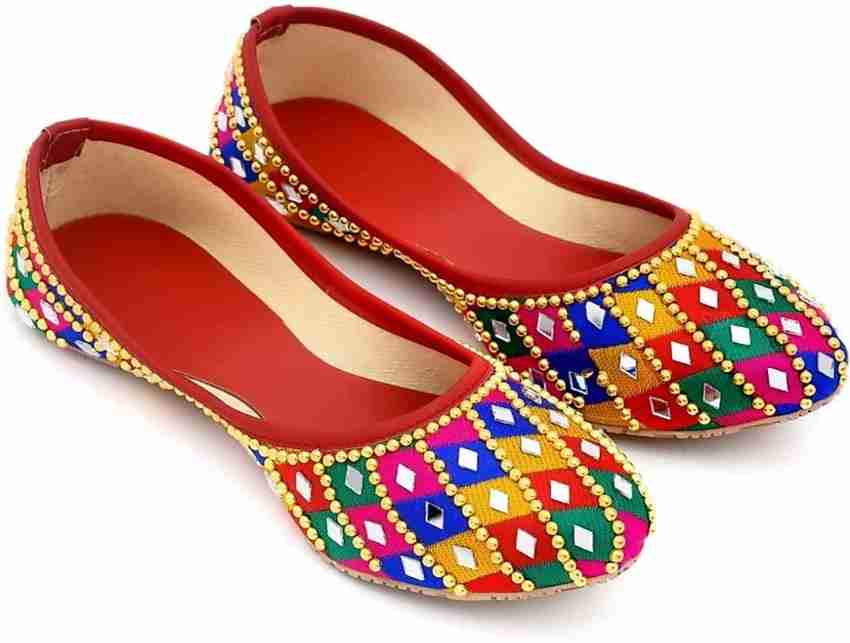 Stepster Stepster Rainbow design Stylish Jutti For Women And Girls Red Bellies For Women Buy Stepster Stepster Rainbow design Stylish Jutti For Women And Girls Red Bellies For Women Online at